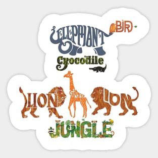 Jungle wildlife Sticker